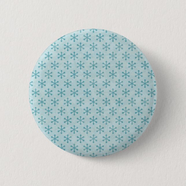 Badge Rond 5 Cm Motif Snowflake (Devant)
