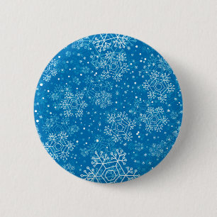Badge Rond 5 Cm Motif Snowflake