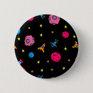 Badge Rond 5 Cm Motif spatial