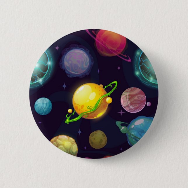 Badge Rond 5 Cm Motif spatial (Devant)