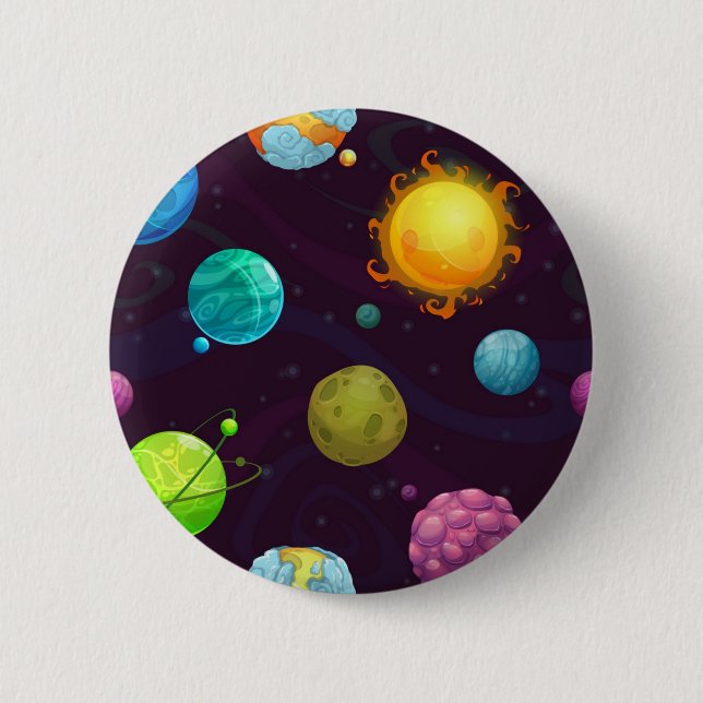 Badge Rond 5 Cm Motif spatial (Devant)