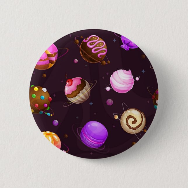 Badge Rond 5 Cm Motif spatial (Devant)