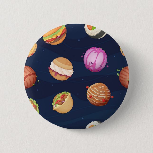 Badge Rond 5 Cm Motif spatial (Devant)