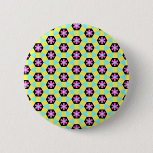 Badge Rond 5 Cm Motif Terrazzo