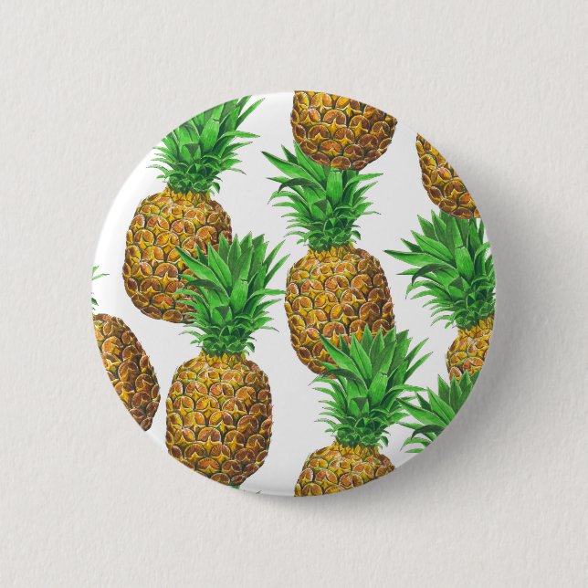 Badge Rond 5 Cm Motif transparent avec ananas (Devant)