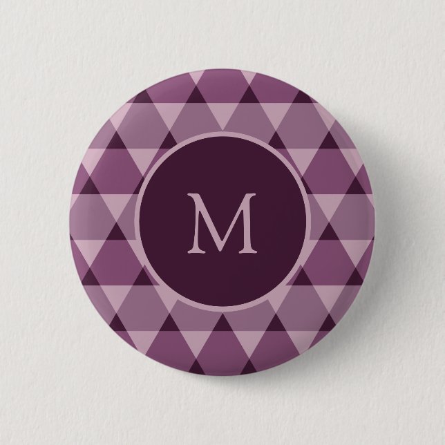 Badge Rond 5 Cm Motif Triangles (Devant)