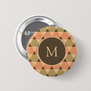 Badge Rond 5 Cm Motif Triangles