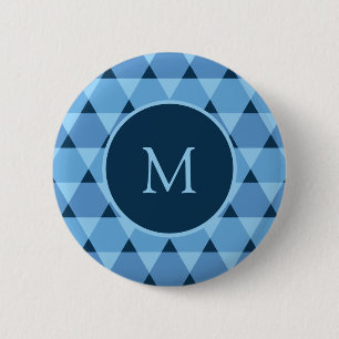 Badge Rond 5 Cm Motif Triangles