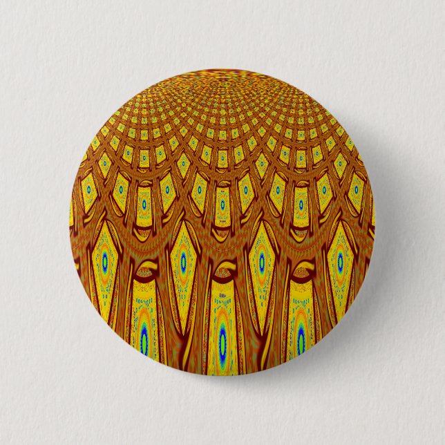 Badge Rond 5 Cm Motif tribal africain (Devant)