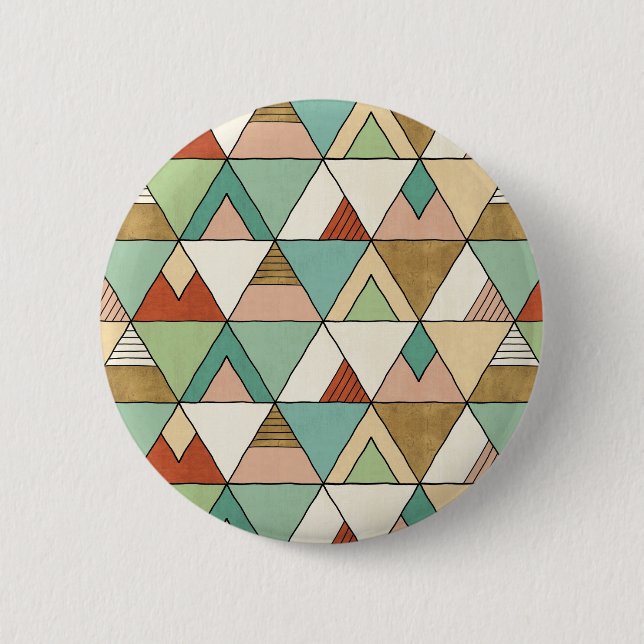 Badge Rond 5 Cm Motif tribal tiré par la main d'étape | de Geo de (Devant)