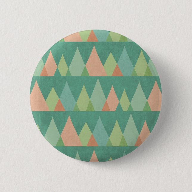 Badge Rond 5 Cm Motif turquoise de triangle d'étape | de Geo de (Devant)