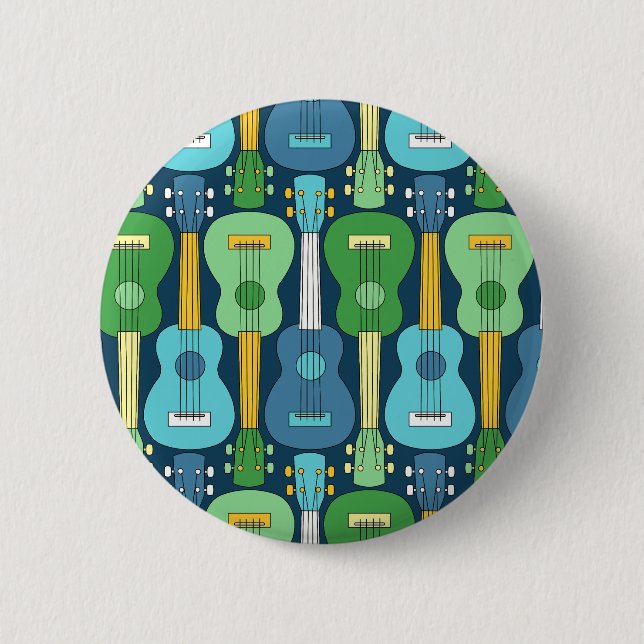 Badge Rond 5 Cm Motif Ukulele vertical (Devant)