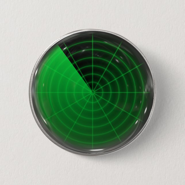 Badge Rond 5 Cm motif vert de radar (Devant)