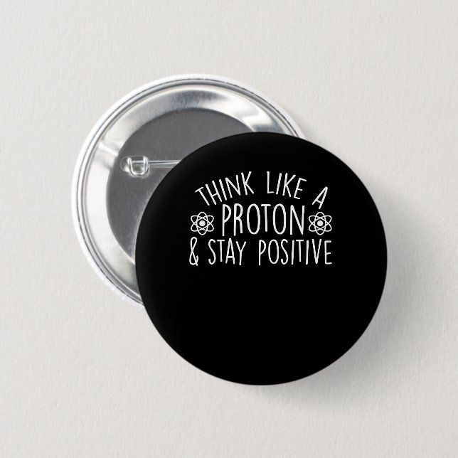 Badge Rond 5 Cm Motivation de la Science comme le positif de (Devant & derrière)