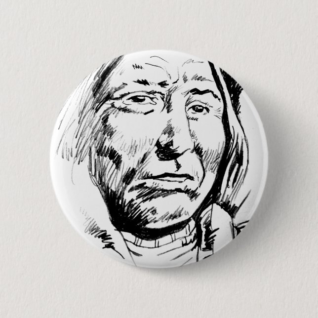 Badge Rond 5 Cm Motivation du croquis en chef indien (Devant)