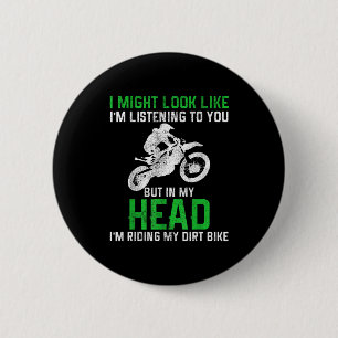 Badge Rond 5 Cm Moto Cross Enduro Citation Drôle Motocyclette