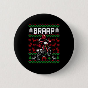Badge Rond 5 Cm Moto de Noël Motocross Braap Vélo de Dirt
