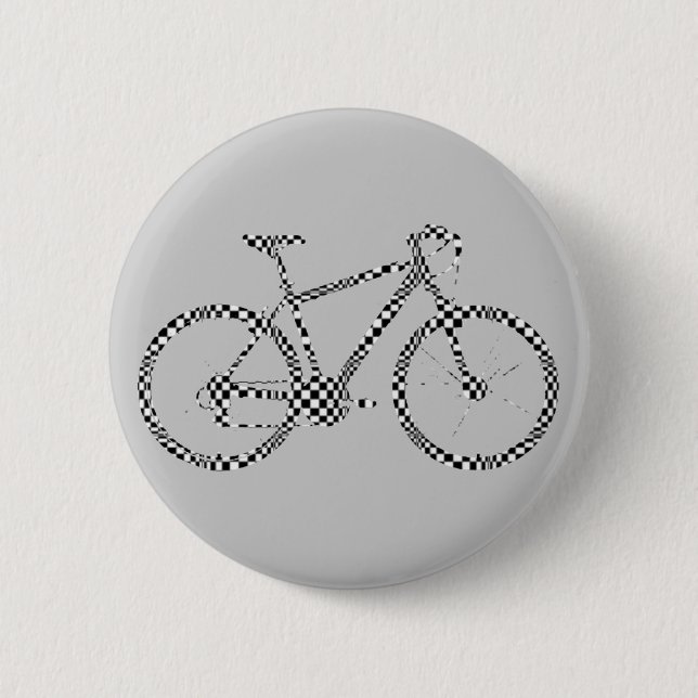 Badge Rond 5 Cm moto noir blanc (Devant)