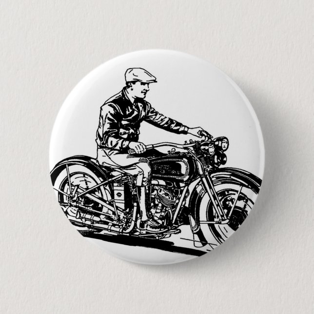 Badge Rond 5 Cm Moto vintage (Devant)