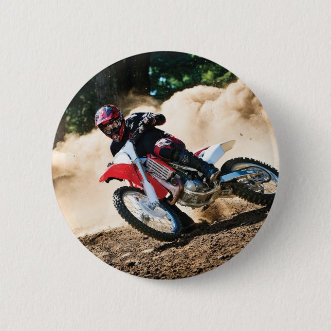 Badge Rond 5 Cm Motocross (Devant)