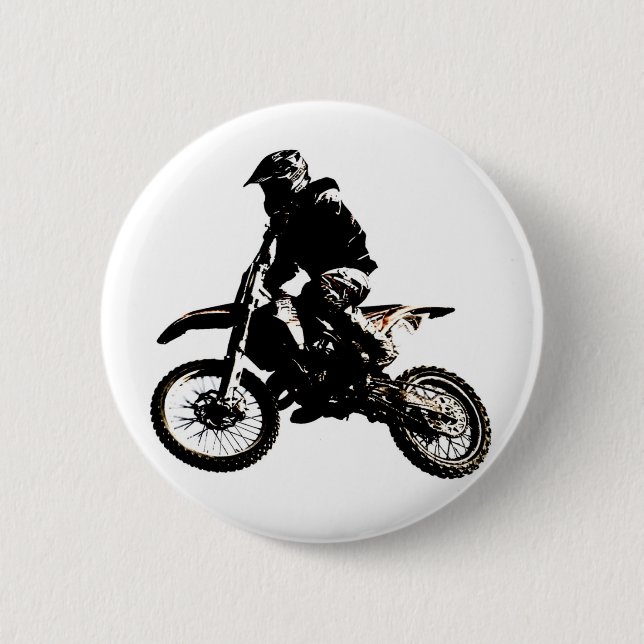 Badge Rond 5 Cm Motocross (Devant)