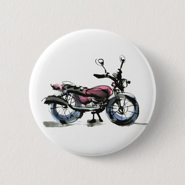 Badge Rond 5 Cm Motocyclette (Devant)