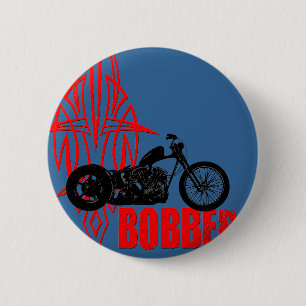 Badge Rond 5 Cm Motocyclette de Bobber