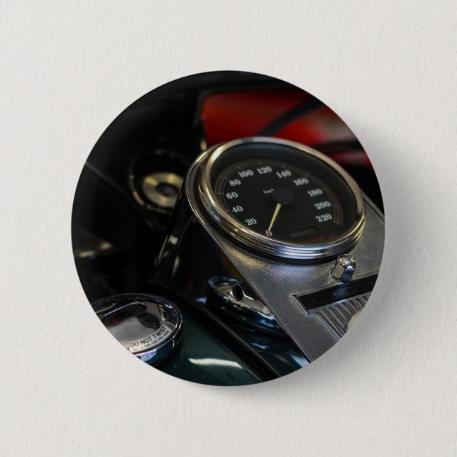 Badge Rond 5 Cm Motocyclette Motard Cavalier (Devant)