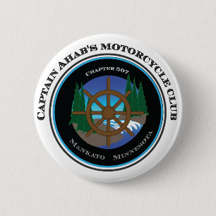 Badge Rond 5 Cm Motorcycle Club de capitaine Ahab's