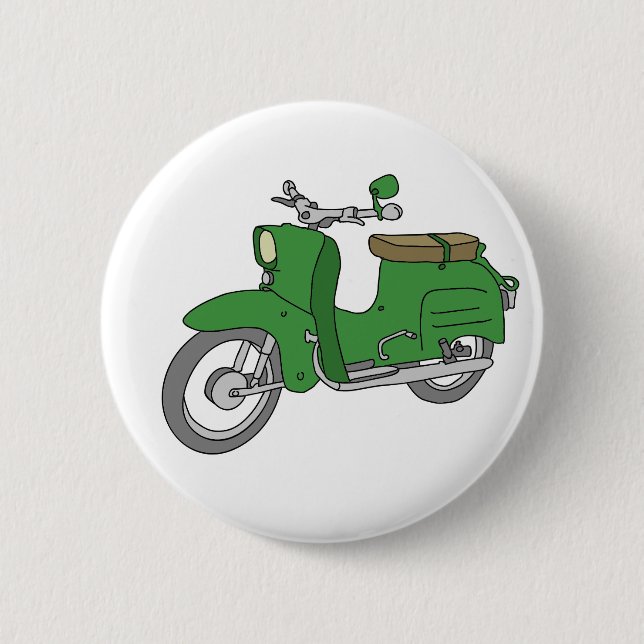 Badge Rond 5 Cm Motorscooter vert "Schwalbe " (Devant)