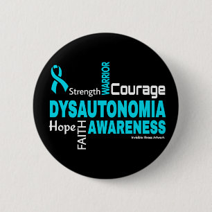 Badge Rond 5 Cm Mots... Dysautonomia