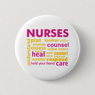 Badge Rond 5 Cm Mots inspirés d'infirmière