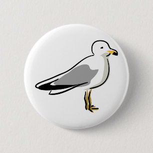 Badge Rond 5 Cm Mouette Abstraite