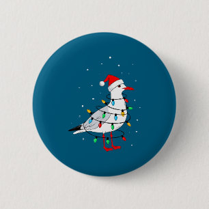 Badge Rond 5 Cm Mouette drôle d'oiseau Noël amateur d'animaux 