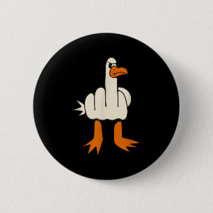 Badge Rond 5 Cm Mouette du doigt moyen, humour adulte, Gesture drô
