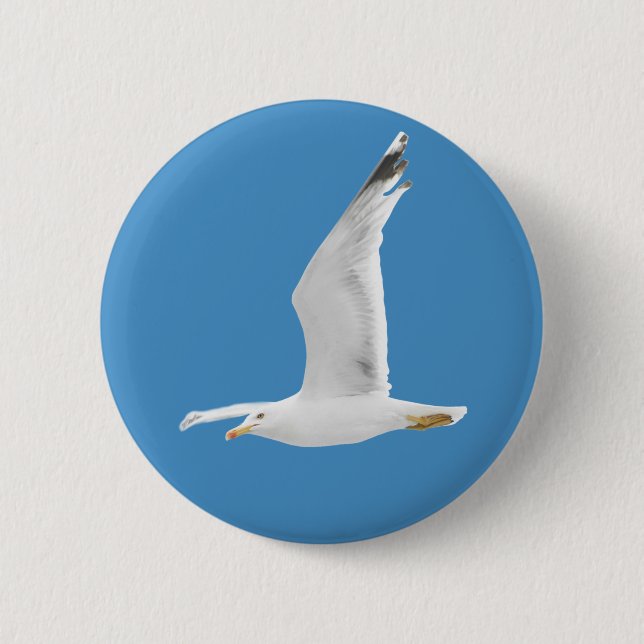 Badge Rond 5 Cm Mouette volante (Devant)