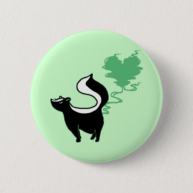 Badge Rond 5 Cm Mouffette Stinky d'amour (Devant)