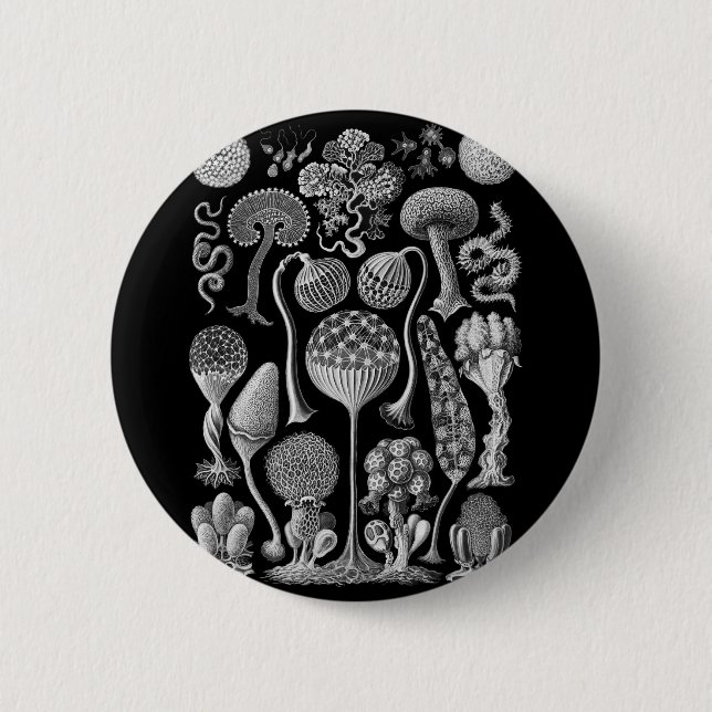 Badge Rond 5 Cm Moules de boue en noir et blanc (Devant)