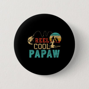 Badge Rond 5 Cm Moulinet de pêche Papa superbe Cadeau de fête des