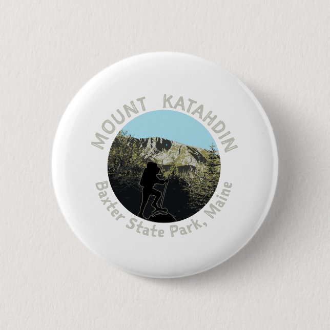 Badge Rond 5 Cm Mount Katahdin (Devant)
