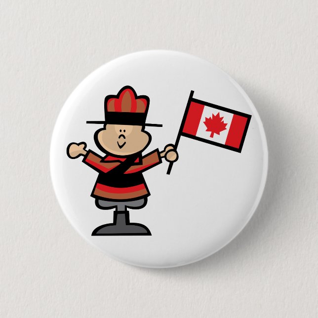 Badge Rond 5 Cm Mountie de bande dessinée (Devant)