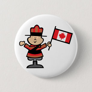 Badge Rond 5 Cm Mountie de bande dessinée