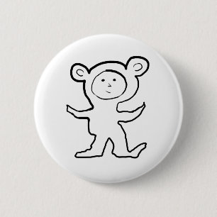 Badge Rond 5 Cm Mouse Jammie Kid