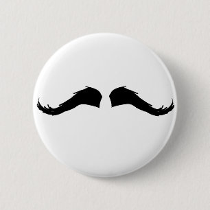 Badge Rond 5 Cm Moustache