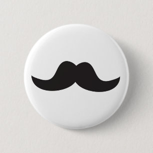 Badge Rond 5 Cm Moustache