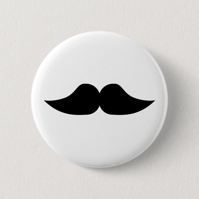Badge Rond 5 Cm Moustache (Devant)