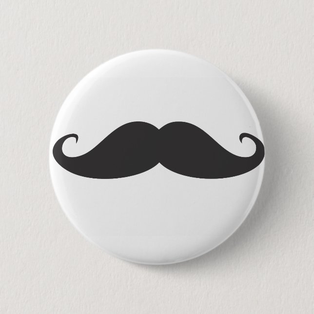 Badge Rond 5 Cm Moustache (Devant)
