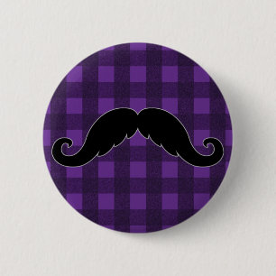 Badge Rond 5 Cm Moustache à la mode Stache de moustache de guidon