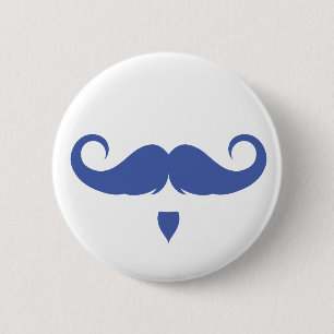 Badge Rond 5 Cm Moustache guidon personnalisable