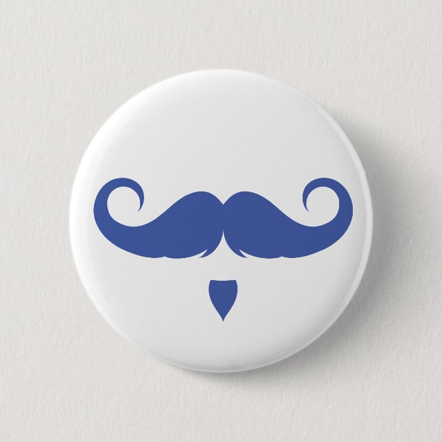 Badge Rond 5 Cm Moustache guidon personnalisable (Devant)